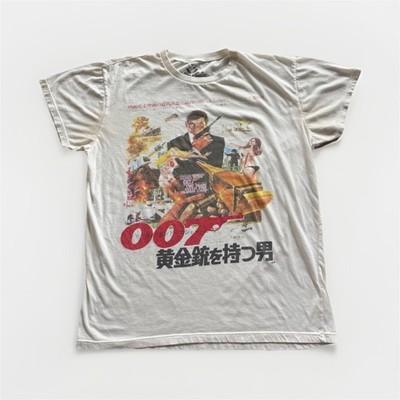 Men's White 007 James Bond The Man with the Golden Gun Thai Graphic Tee - L
