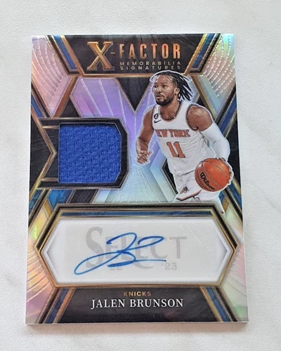 Jalen Brunson Select Patch Auto - New York Knicks Panini /199