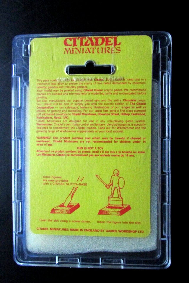 Figurine Metal Citadel - Adventurer Starter Set - Young Fighter BDD1 - 1985