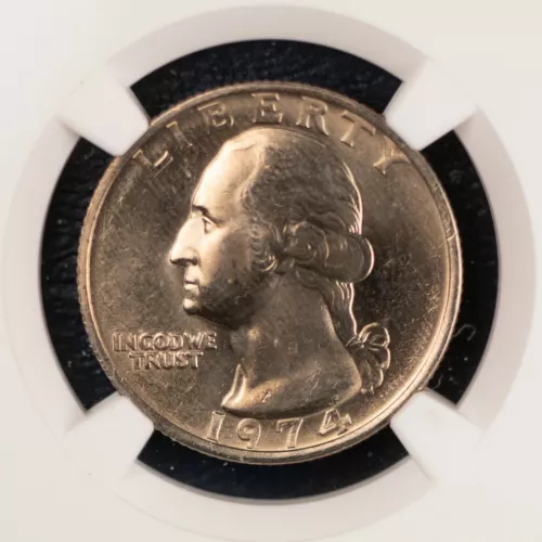 1974 Washington Quarter, NGC MS66, Semi-Proof Like, Gem Uncirculated #96
