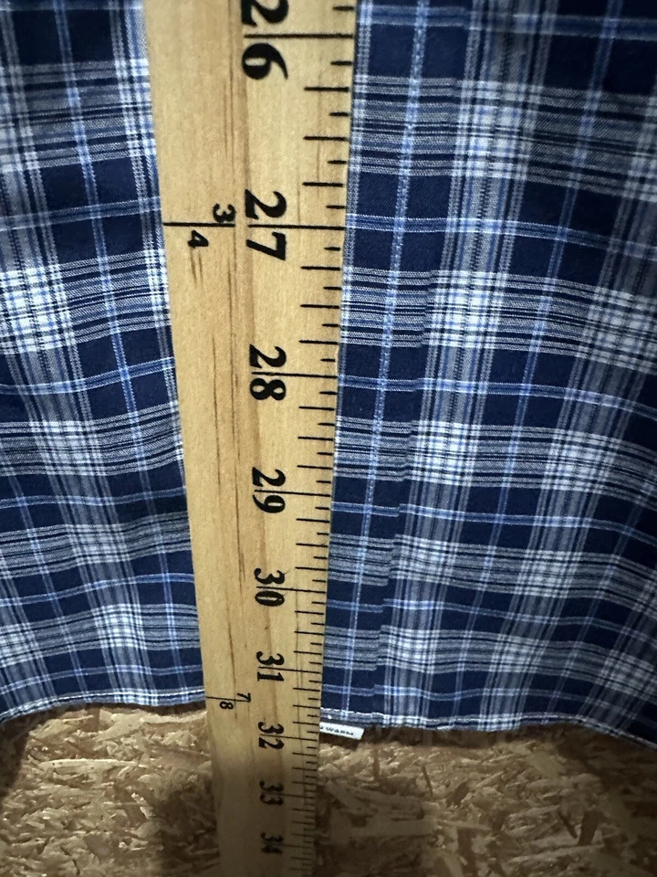 Berkley Jensen Hombre Azul/Blanco Cuadros Manga Larga Con Botones Talla M Foto 3 de 4