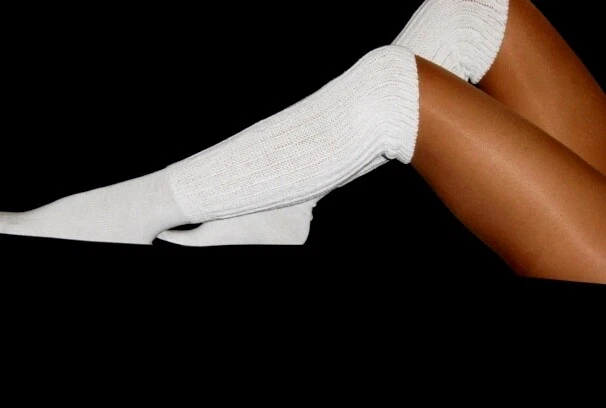 Calcetines holgados hasta la rodilla gruesos cálidos borrosos foto color Hooters uniforme esquí correr caminar yoga Foto 4 de 4