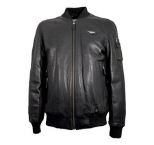 AERONAUTICA MILITARE Leder Bomber mit Metalladler PN951 Farbe schwarz