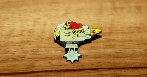 1992 Sonic the Hedgehog 2 Dr. Robotnik Rare Pin Badge Sega Genesis Collectible - 第 1/4 張圖片