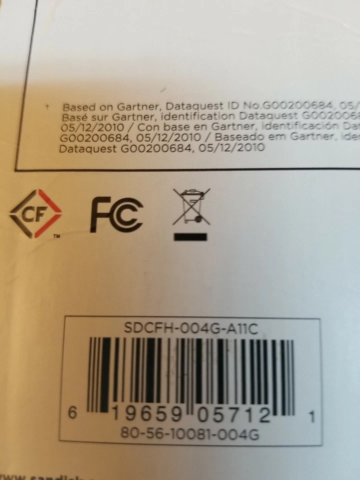 SanDisk CF 4GB Ultra 30MB/s Compact Flash Memory Card 15MB/s (SDCFH-004G-A11C) - Image 3 of 4