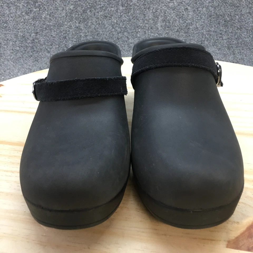 Sandalias Crocs para mujer 10 Sarah sin cordones negras punta redonda informales bloque de punta cerrada Foto 4 de 4