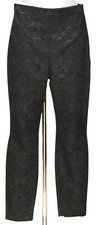 DOLCE & GABBANA Pant Pants Black Brocade Floral Skinny Leg Zipper Sz 46
