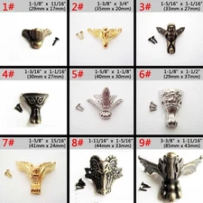 4pcs Decorative Jewelry Chest Box Wooden Case Feet Leg Corner Protector Guard