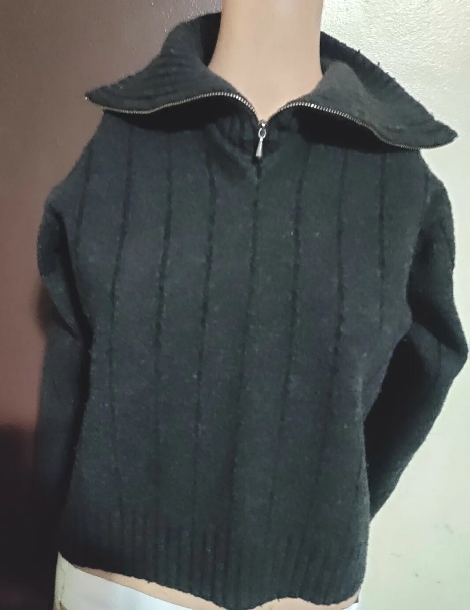 DOLCE&GABBANA ニット Dolce & Gabbana sweater ribbed knitWool vintage half Zip