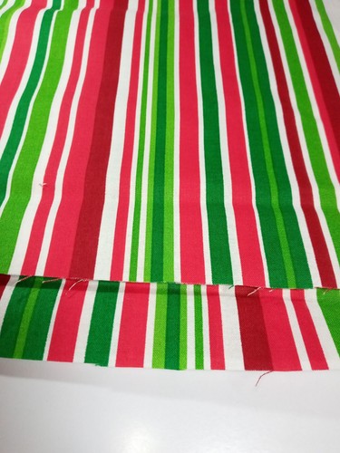 Bruder Schwester Design Studio Stoff - 2 Yards x 44" - rot/grün/weiße Streifen - NEU - Bild 2 von 2