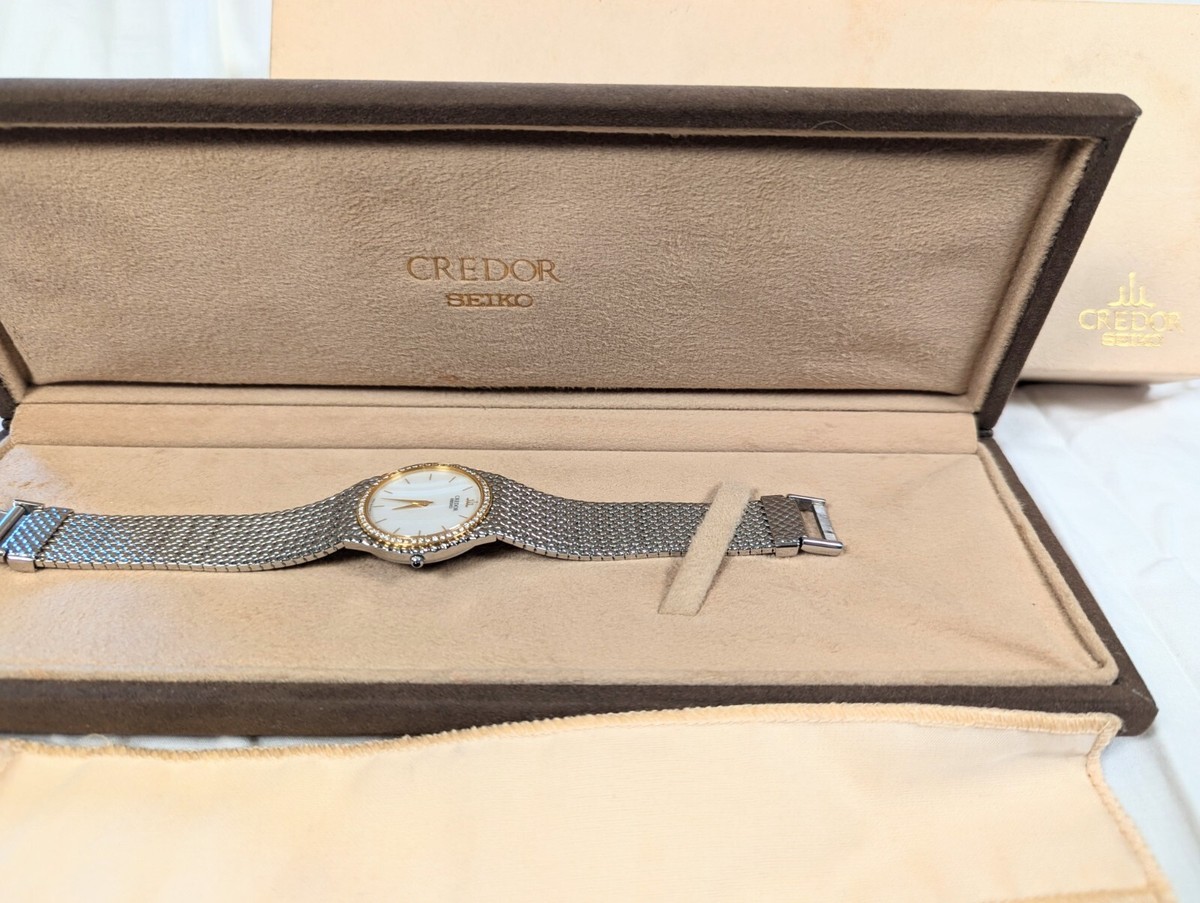 Men's Seiko Credor 8N70-6141 Diamond Bezel Yellow Gold 18k Men's Seiko Credor 8N70-6141 Diamond Bezel Yellow Gold 18k