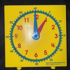 ETA Learning Manipulative Geared Mini Clock 5" Teaching Homeschool Judy Time