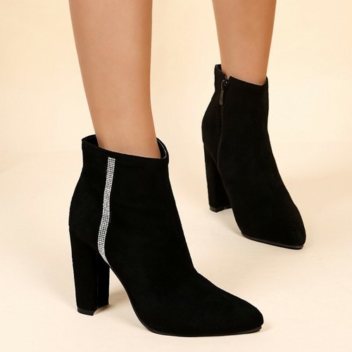 Women Fashion Block Heel Pointy Toe 