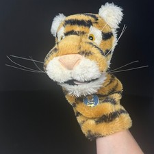 Vintage Dakin Tiger Hand Puppet 1986 Korea with Tag 11" Toy