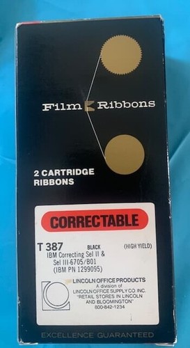 T387 IBM Typewriter Film Ribbons for IBM Selectric II & III, IBM pn 129909 NOS - Picture 6 of 8