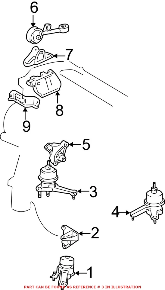 Soporte de motor derecho pasajero original OEM para Toyota Camry Solara Venza L4 Foto 2 de 2