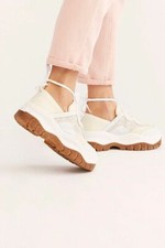 Sydney Brown Vegan Rice Rave Cork White Sneakers Womens Size 38 New
