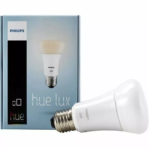 Philips 433714 9W A19 Hue LUX LED Personal Wireless Lighting Single Light Bulb |