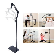 Universal 360  Tablet Holder Floor Stand Clamp Adjustable for 4-11in Phone iPad