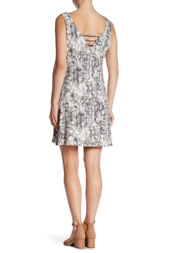 Tart 159324 Women's Charlie Sleeveless V-Neck Printed Shift Dress Sz. Large - Picture 3 of 3