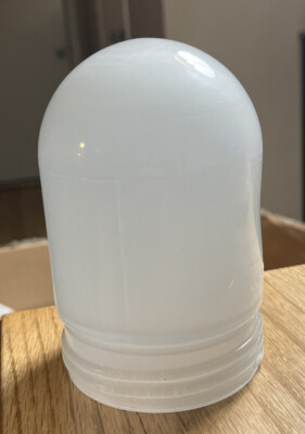 5  x 3'' White Frosted Glass Globe Shade Threaded for Killark Explosion Proof