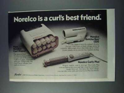 1981 Norelco Curl Friend, Gotcha Gun & Curly Plus Ad