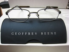 GEOFFREY BEENE EYEGLASS FRAMES Style DEVELOPER in GUNMETAL 53-17-140 W/ Case