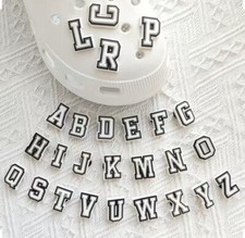 Image of Clog shoe charms uk Letters Numbers White Pink