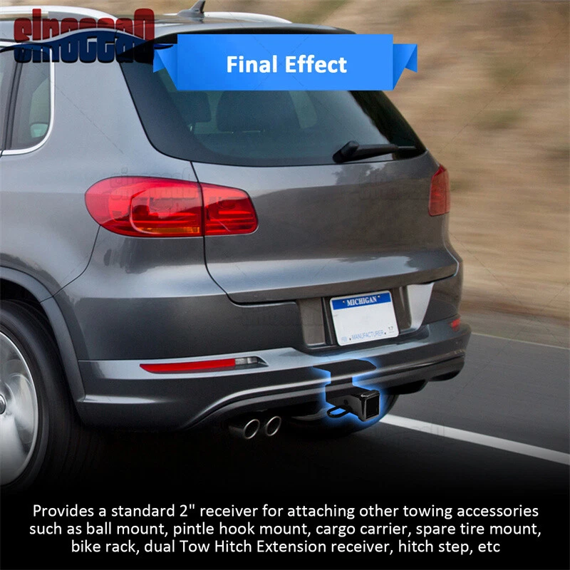 Receptor de enganche de remolque de 2" para Volkswagen Tiguan Clase 3 2009-2017 Foto 2 de 4