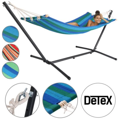 DETEX® Hängematte mit Gestell Outdoor Hammock Hängesessel Balkon Hängeliege - Bild 1 von 4