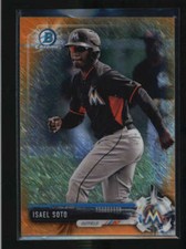 ISAEL SOTO 2017 BOWMAN CHROME ORANGE SHIMMER REFRACTOR #22/25 AH2246