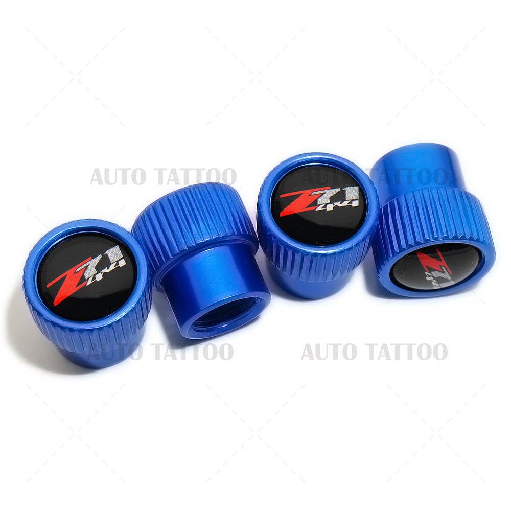 Chevy Z71 4x4 Roundel Car Wheels Tire Air Valve Caps Stem Dust Cover
