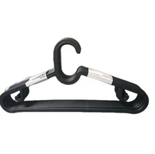 IKEA Spruttig Hangers Black Plastic Thin pack of 10