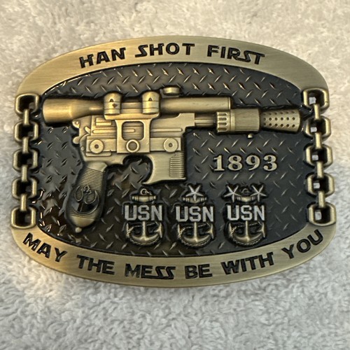US Navy  CPO Mess Belt Buckle Star Wars
