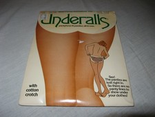 VTG Underalls Pantyhose Panties All in One Nude Brief Nude Leg Size C-D NOS