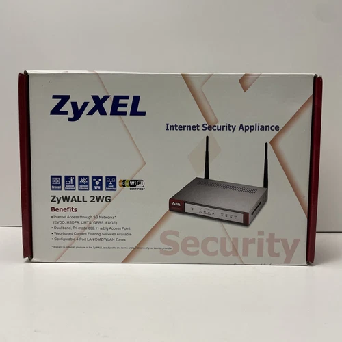 Zyxel Zywall 2WG Internet Network Security Appliance 4 Port LAN Firewall - New -