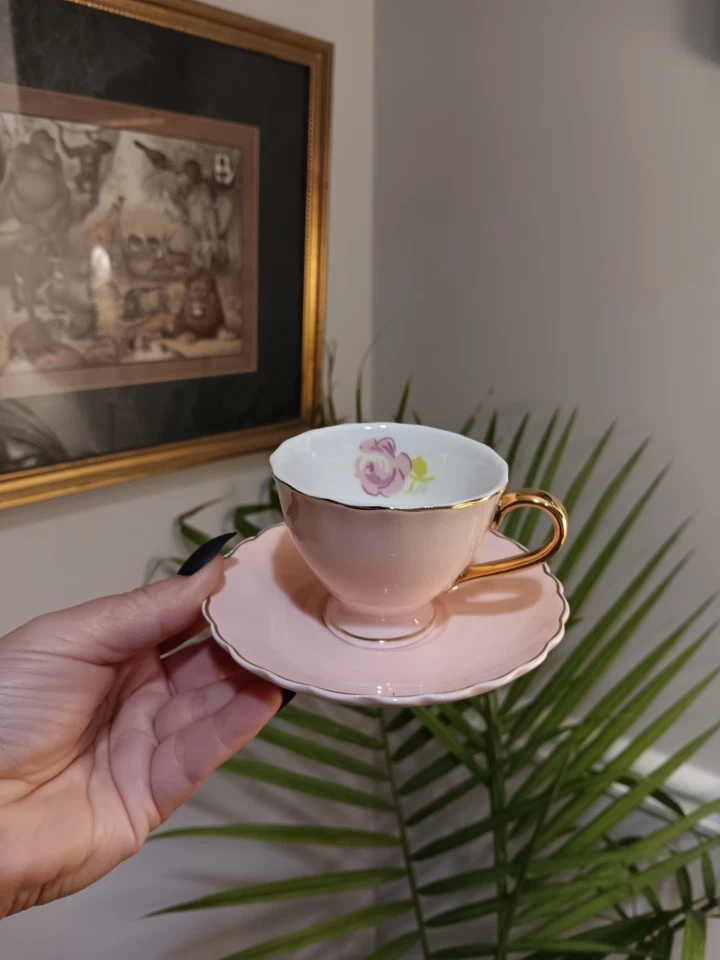 Juego de tazas y platillos de café espresso Jusalpha Fine China Foto 4 de 4