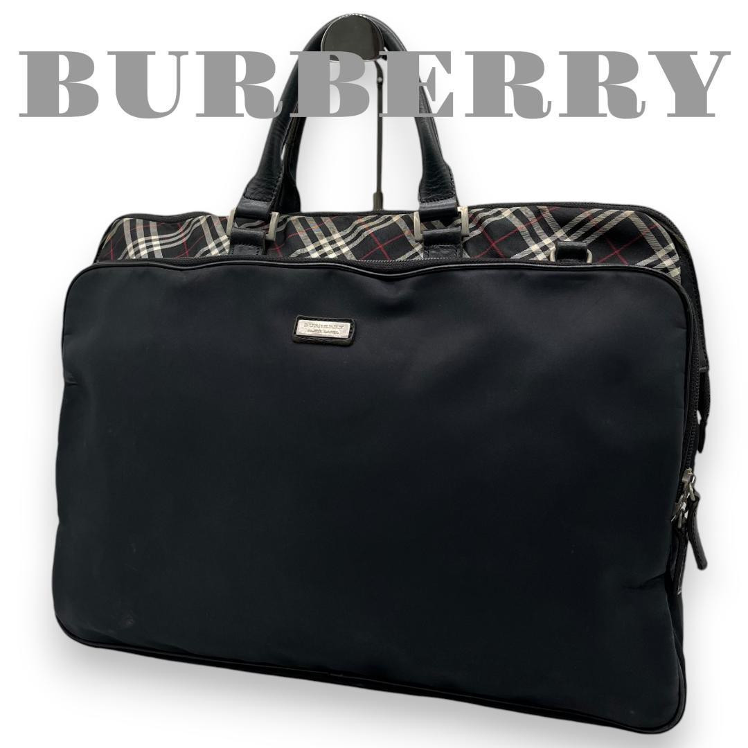 Burberry Business Bag Briefcase Nylon Black Men's From Japan Burberry Business Bag Briefcase Nylon Black Men's From Japan