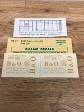 Champ Decals HO Scale HB-21: Baltimore & Ohio Express Service Boxcar
