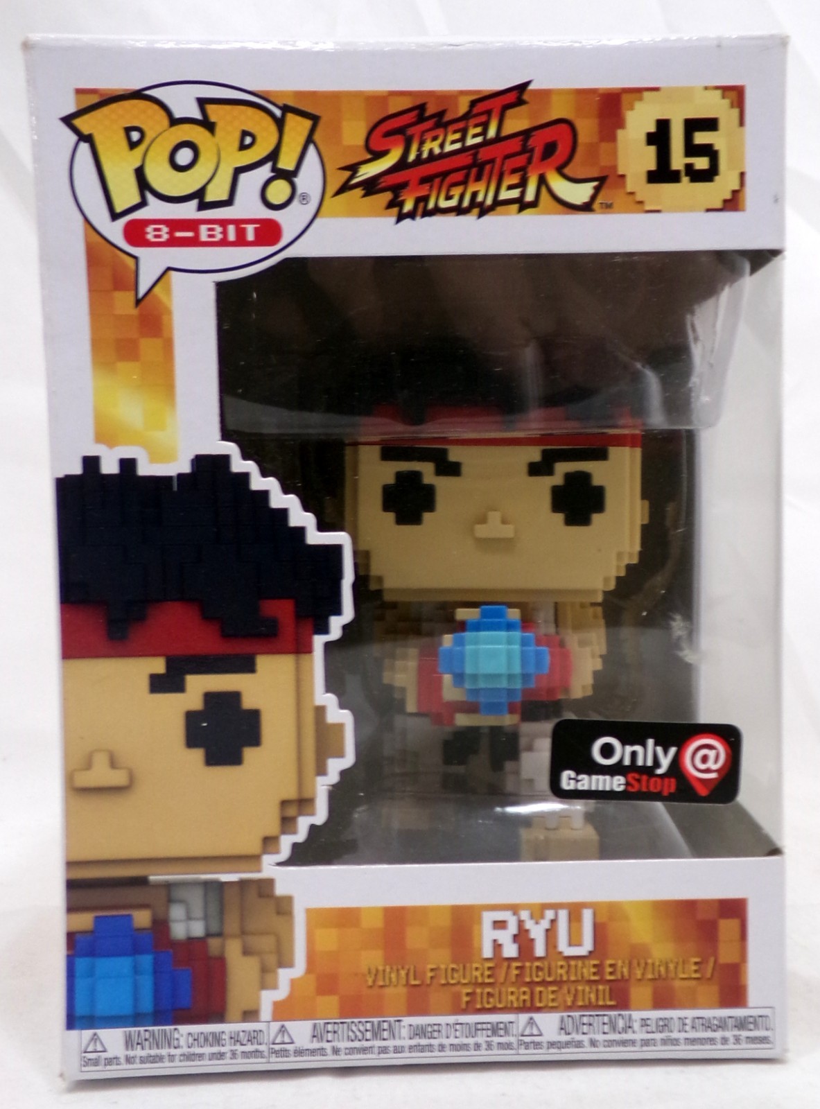 Funko Pop! 15 Ryu Gamestop Exclusive 8-Bit Street Fighter Vi