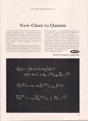 Research Analysis Corp RAC Vintage Print Ad Scientific Problem Solving 1960s