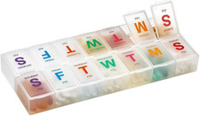 Extra Large Pill Organizer - Pill Box 7 Day Weekly Pill Organizer 2 Times a Day