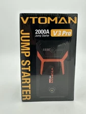 VTOMAN V3 Pro 2000A Jump Starter Portable Car Battery Booster – New Sealed
