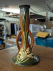 Vintage Roseville Pottery Zephyr Lily Green Bud Vase 201-7 Art Deco 7"