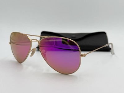 RAY BAN RB3025 112/4T 58mm PINK Flash Lens/Gold AUTHENTIC  display picture 2