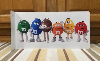 M&M Flange Sign Candy Movie Snacks Double Sided Vintage Style Wall Decor