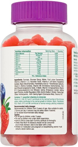 Chewy Vites Kids Multivitamin Advance 60 Gummy Vitamins 11 Essential Nutrients - Picture 2 of 9
