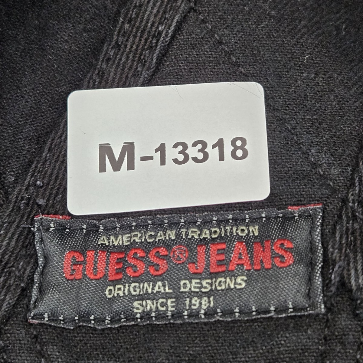 VINTAGE GUESS Jeans Men Overalls M Black Denim 90s Y2K