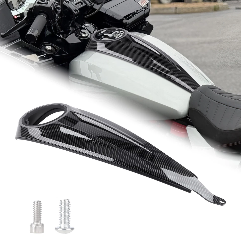 Carbon Fiber Dash Panel Console Cover for Harley 2023-25 Touring FLTRXSE FLHXSE Foto 2 de 4