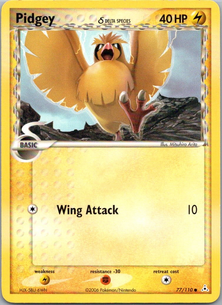 Pokemon TCG Pidgey δ 77/110 Holon Phantoms NM